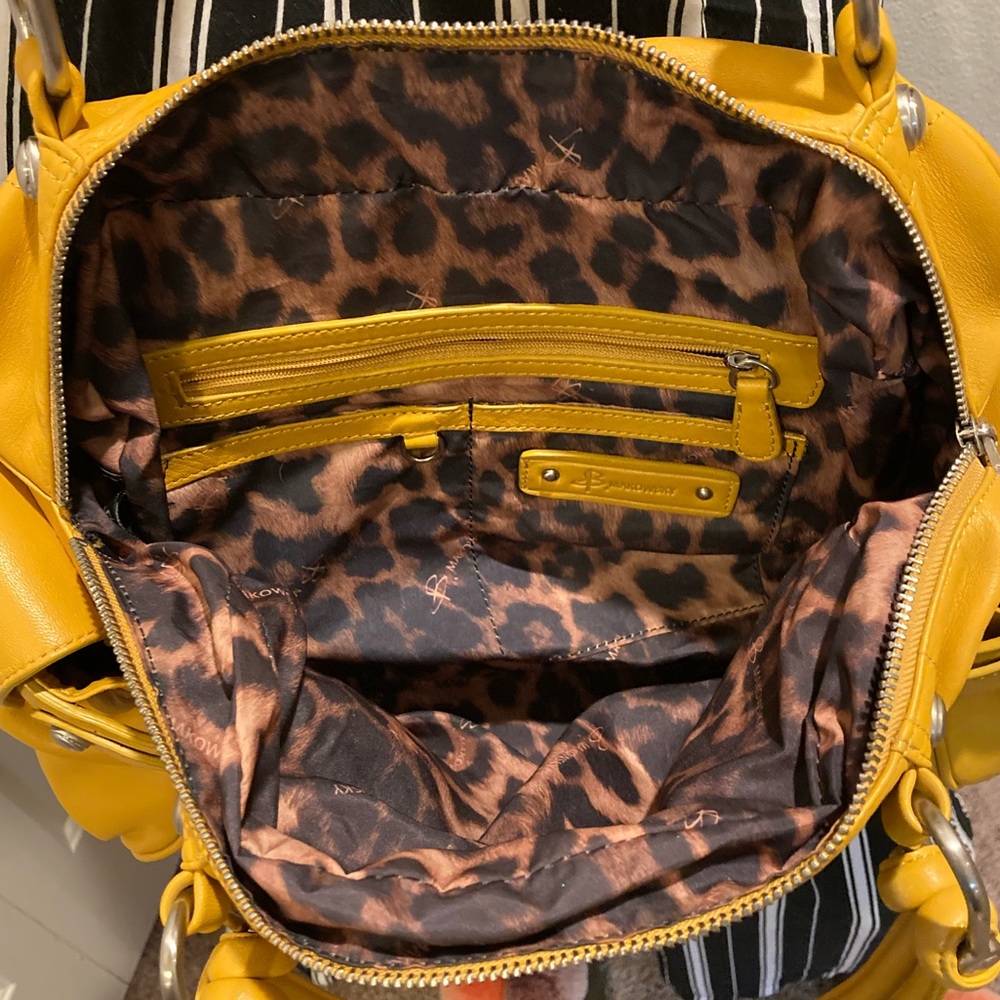 On Sale!! Yellow/Tan B. Makowsky Leather Handbag
